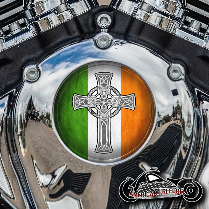 Indian Thunder Stroke Cam Insert - Celtic Cross Irish Flag